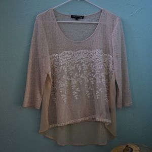 loose white lacey top